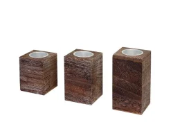 Theelichthouder Mcw-C58 (3 Stuks), Bruin
