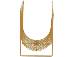 Tijdschrifthouder Met Draadstructuur - L36 X D23 X H33 Cm - Goudkleurig - Poliara