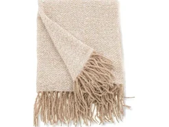 Toby Plaid 170X130Cm Beige, Wit.