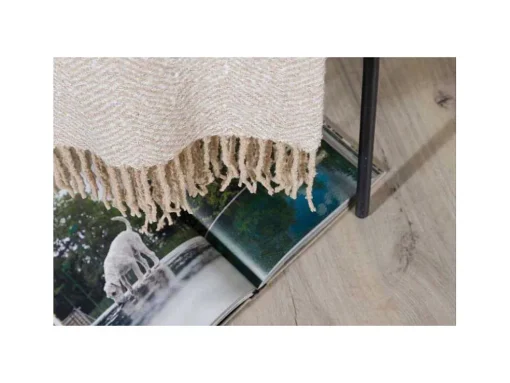 Toby Plaid 170X130Cm Beige, Wit.