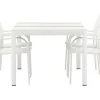 Togo Tuinmeubelset Tafel 90X150Cm Wit, 4 Stoelen Santorini Wit.