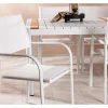 Togo Tuinmeubelset Tafel 100X200Cm Wit, 6 Stoelen Santorini Wit.