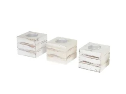 Tolve Theelichthouder (Set Van 3), Wit