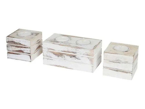 Tolve Theelichthouderset (3 Stuks), Wit