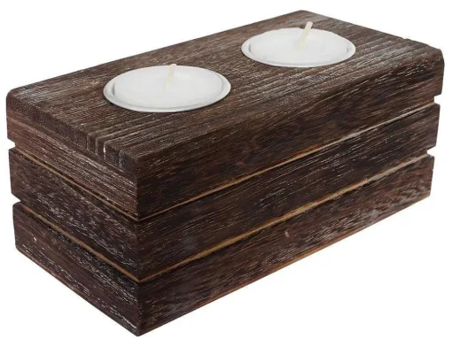 Tolve Theelichthouderset (3 Stuks), Bruin