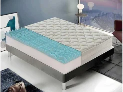 Traagschuimmatras - 9 Verschillende Zones - Hoogte 25 Cm - Afneembare Aloe-Hoes 90X190 Cm