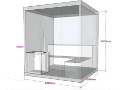 Traditionele Finse Sauna 4/5 Persoons Kolding - 180 X 160 X 200 Cm