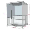 Traditionele Finse Sauna Sigtuna - 2 Tot 3 Plaatsen - L150 X L120 X H200 Cm - Met Led Verlichting