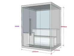 Traditionele Finse Sauna Sigtuna - 2 Tot 3 Plaatsen - L150 X L120 X H200 Cm - Met Led Verlichting