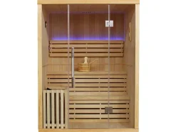Traditionele Finse Sauna Sigtuna - 2 Tot 3 Plaatsen - L150 X L120 X H200 Cm - Met Led Verlichting