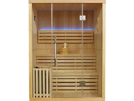 Traditionele Finse Sauna Sigtuna - 2 Tot 3 Plaatsen - L150 X L120 X H200 Cm - Met Led Verlichting