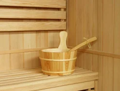Traditionele Finse Sauna Sigtuna - 2 Tot 3 Plaatsen - L150 X L120 X H200 Cm - Met Led Verlichting