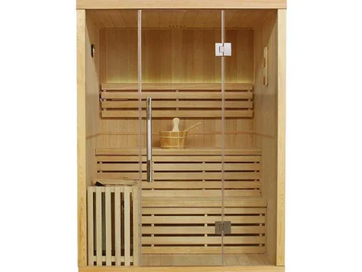 Traditionele Finse Sauna Sigtuna - 2 Tot 3 Plaatsen - L150 X L120 X H200 Cm - Met Led Verlichting