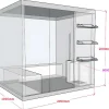 Traditionele Sauna 4/5 Persoons Van Faborg - 200 X 180 X 200 Cm