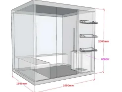 Traditionele Sauna 4/5 Persoons Van Faborg - 200 X 180 X 200 Cm