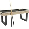 Transformeerbare Tafel - Biljart & Pingpong - Licht Naturelkleurig En Zwart - L213,4 X B111,8 X H78,5 Cm - Melian