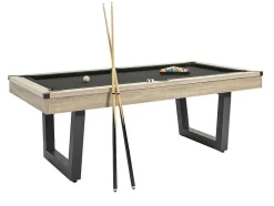 Transformeerbare Tafel - Biljart & Pingpong - Licht Naturelkleurig En Zwart - L213,4 X B111,8 X H78,5 Cm - Melian