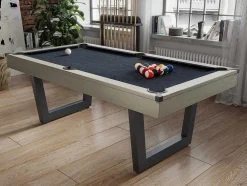 Transformeerbare Tafel - Biljart & Pingpong - Licht Naturelkleurig En Zwart - L213,4 X B111,8 X H78,5 Cm - Melian
