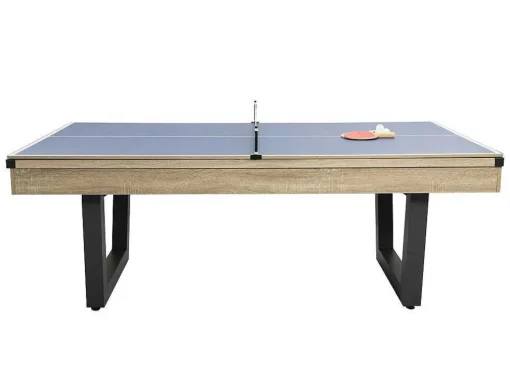 Transformeerbare Tafel - Biljart & Pingpong - Licht Naturelkleurig En Zwart - L213,4 X B111,8 X H78,5 Cm - Melian