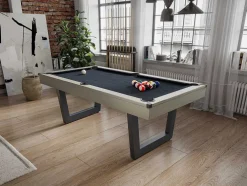Transformeerbare Tafel - Biljart & Pingpong - Licht Naturelkleurig En Zwart - L213,4 X B111,8 X H78,5 Cm - Melian