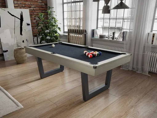 Transformeerbare Tafel - Biljart & Pingpong - Licht Naturelkleurig En Zwart - L213,4 X B111,8 X H78,5 Cm - Melian