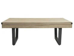 Transformeerbare Tafel - Biljart & Pingpong - Licht Naturelkleurig En Zwart - L213,4 X B111,8 X H78,5 Cm - Melian