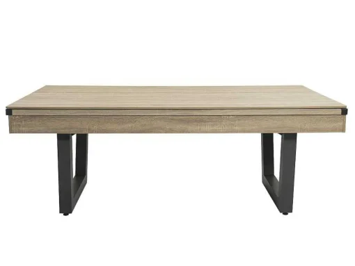 Transformeerbare Tafel - Biljart & Pingpong - Licht Naturelkleurig En Zwart - L213,4 X B111,8 X H78,5 Cm - Melian