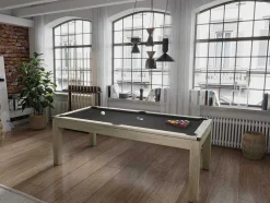 Transformeerbare Tafel Biljart & Pingpong - Licht Naturelkleurig - L182 X B102 X H80 Cm - Henk