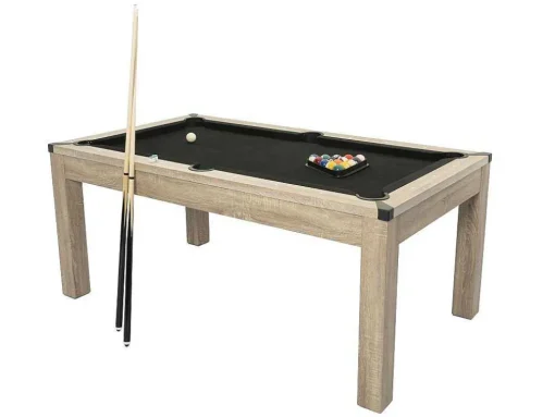 Transformeerbare Tafel Biljart & Pingpong - Licht Naturelkleurig - L182 X B102 X H80 Cm - Henk
