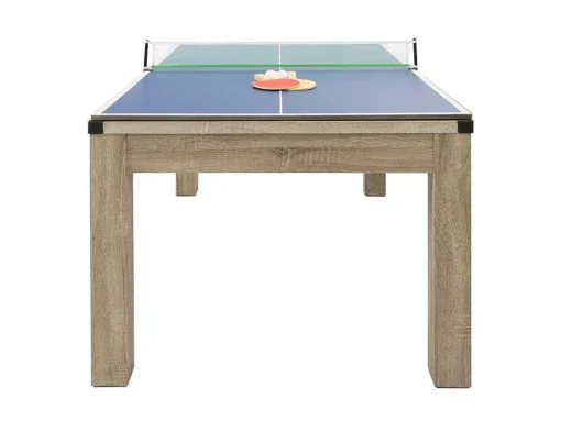 Transformeerbare Tafel Biljart & Pingpong - Licht Naturelkleurig - L182 X B102 X H80 Cm - Henk