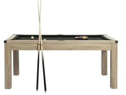 Transformeerbare Tafel Biljart & Pingpong - Licht Naturelkleurig - L182 X B102 X H80 Cm - Henk