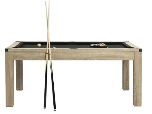 Transformeerbare Tafel Biljart & Pingpong - Licht Naturelkleurig - L182 X B102 X H80 Cm - Henk
