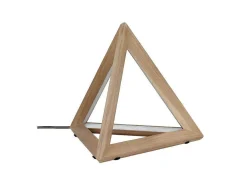 Trigonon Tafellamp, Eik, Chroom, Antraciet, 42X42X29,5 Cm, Epikasa