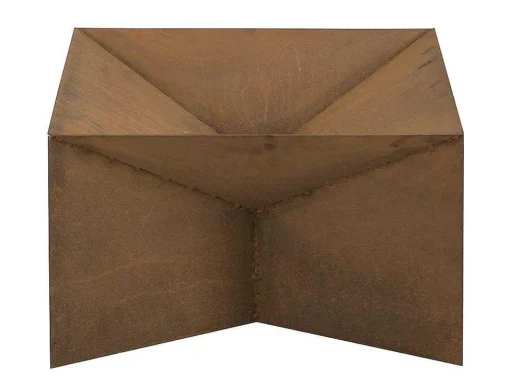 Tuin Vuurkorf In Cortenstaal - L. 50 X P. 50 X H. 30 Cm - Vierkant - Morogoro