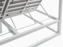 Tuinbed Met Baldakijn Van Aluminium - Wit En Grijs - Livadis Van Mylia