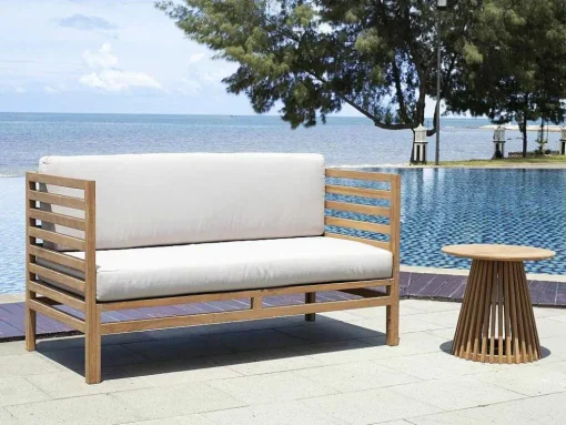 Tuinbijzettafel Van Teakhout D50 Cm - Licht Naturel - Triani