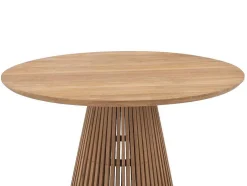 Tuineettafel Van Teakhout D120 Cm - Licht Naturel - Triani
