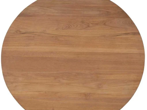 Tuineettafel Van Teakhout D120 Cm - Licht Naturel - Triani