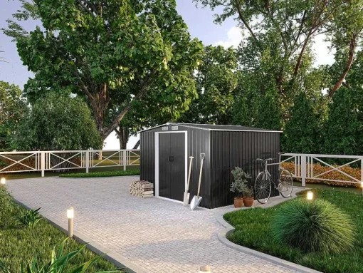 Tuinhuis Van Grijs Gegalvaniseerd Staal Manso - 6,6M