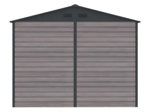 Tuinhuisje Van Gegalvaniseerd Staal Met Houteffect Adelmo - Grijs - 8,94 M