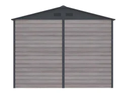 Tuinhuisje Van Gegalvaniseerd Staal Met Houteffect Adelmo - Grijs - 5,40 M