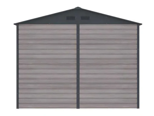 Tuinhuisje Van Gegalvaniseerd Staal Met Houteffect Adelmo - Grijs - 5,40 M