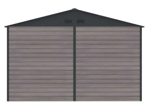 Tuinhuisje Van Gegalvaniseerd Staal Met Houteffect Adelmo - Grijs - 10,98 M