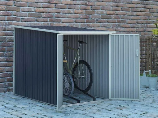 Tuinhuisje Van Grijs Gegalvaniseerd Staal Voor 2 Fietsen - 2,81 M - Niki