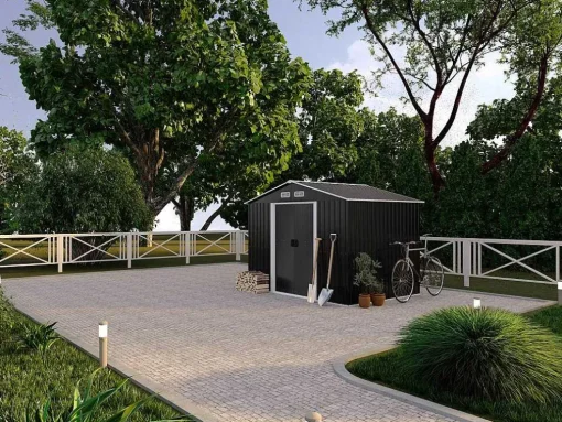 Tuinhuisje Van Grijs Gegalvaniseerd Staal Manso - 5,2M