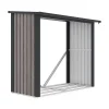 Tuinhuisje Van Verzinkt Staal Met Houteffect 1,98 M3 - 2 Kub - B182 X D89 X H156 Cm - Birwood