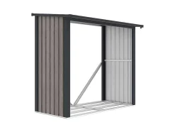Tuinhuisje Van Verzinkt Staal Met Houteffect 1,98 M3 - 2 Kub - B182 X D89 X H156 Cm - Birwood