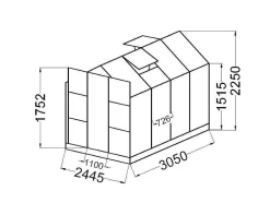 Tuinkas Van Polycarbonaat Van 7,5 M Greenea Ii
