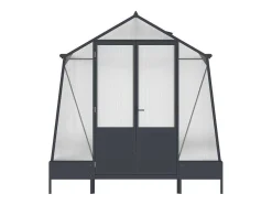 Tuinkas Van Polycarbonaat 9,1 M Met Grondplaat- Antraciet - Asarina