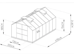 Tuinkas Van Polycarbonaat 15 M Oxalis Met Basis